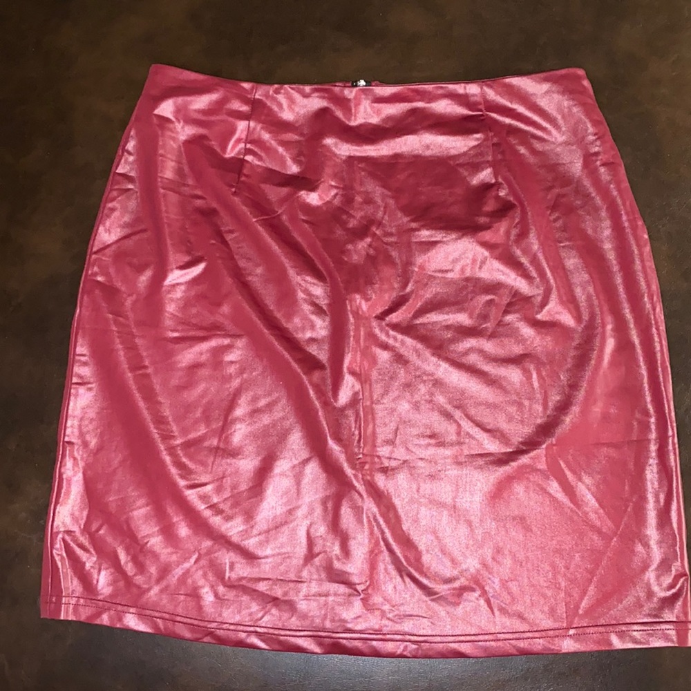 Faux leather skirt